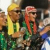 gnawa musicians during the opening parade for gnawa festival in essaouira